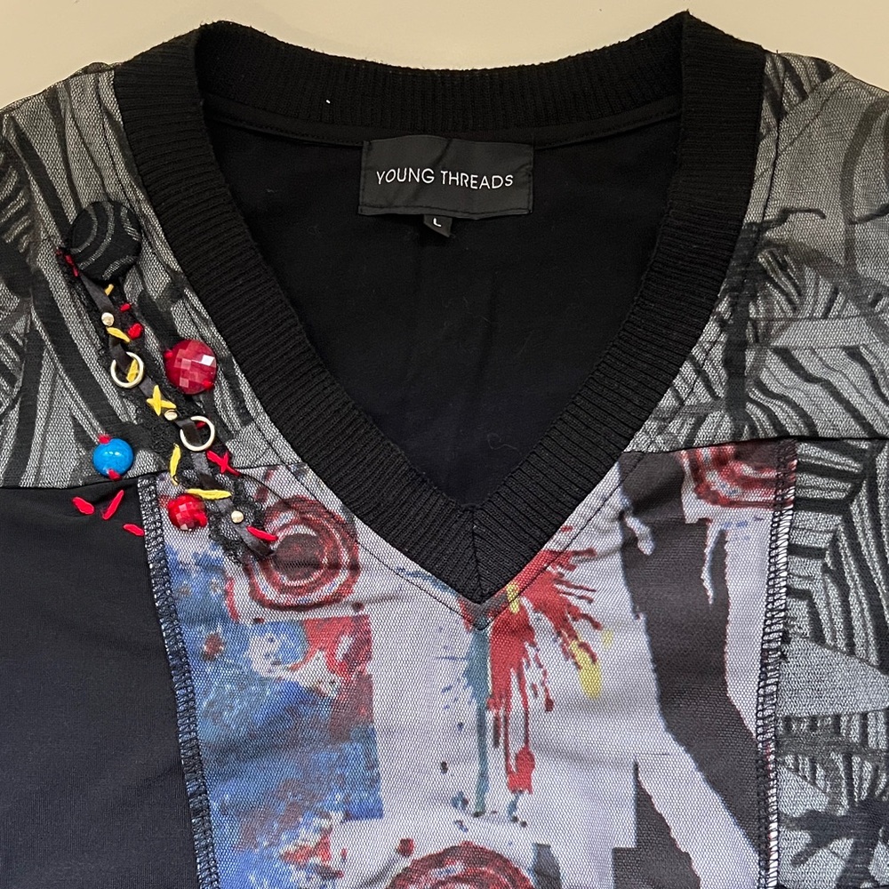 Young Threads Patchwork Long-Sleeve Dress - image 2